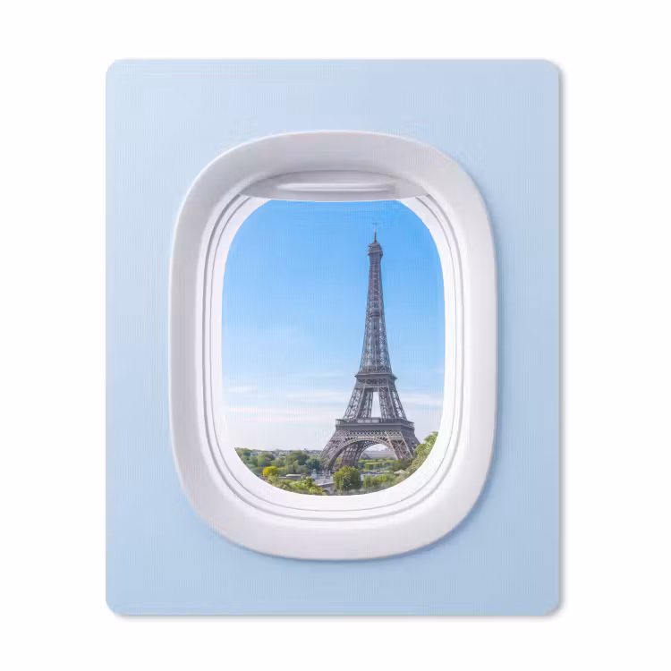 Mauspad - Eiffelturm – Flugzeugfenster – Reisen — 1