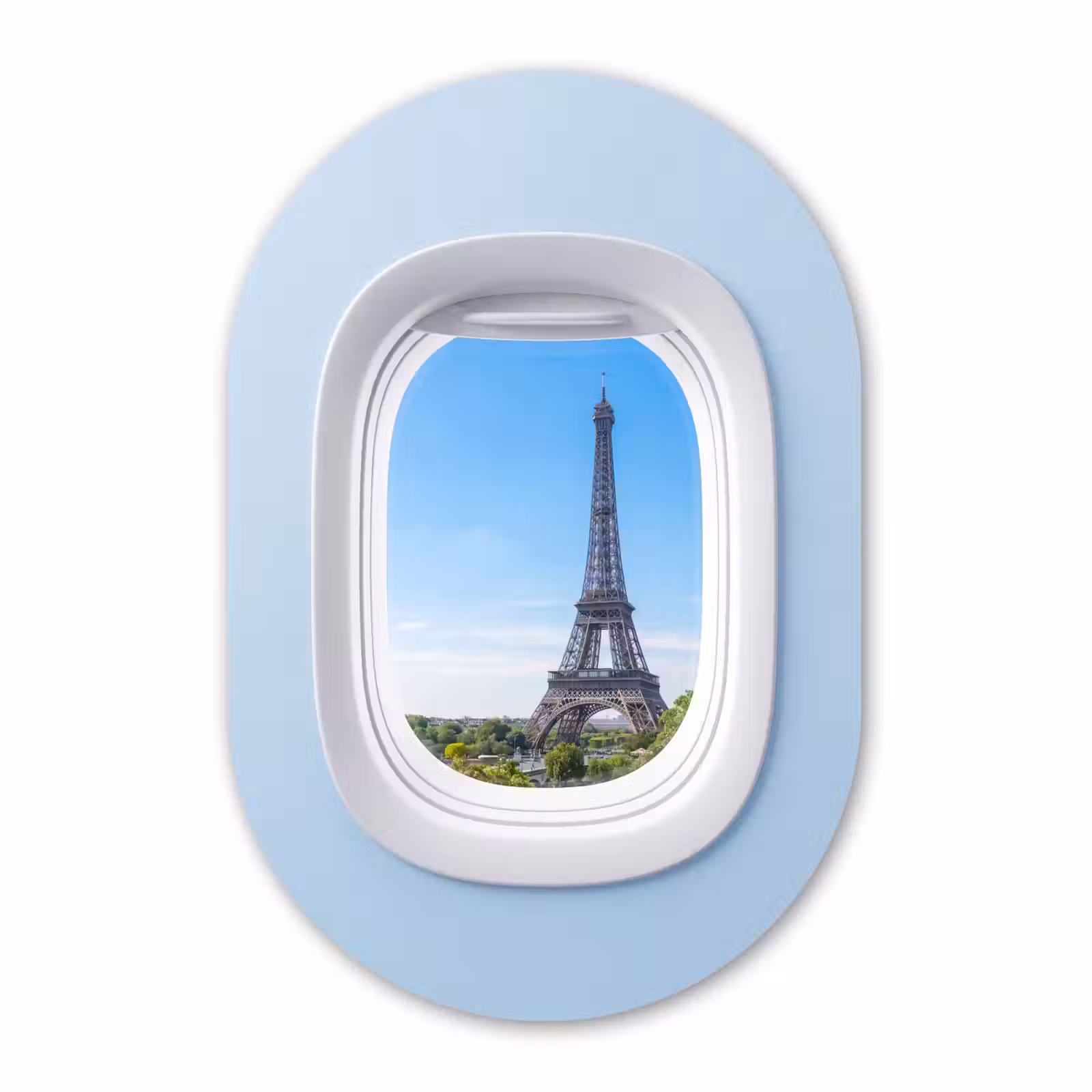 Forexbild Oval - Eiffelturm – Flugzeugfenster – Reisen — 1