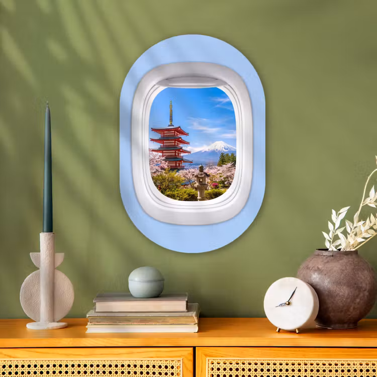 Forexbild Oval - Pagode – Berg – Blüten — 3