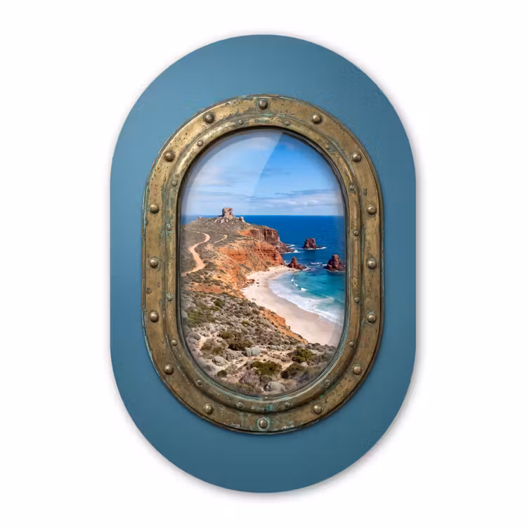 Glasbild Oval - Patrijspoort – Küste – Meer — 1