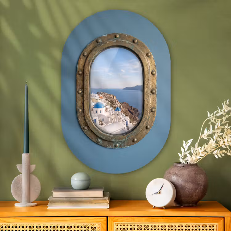 Glasbild Oval - Patrijspoort – Meer – Dorf — 2