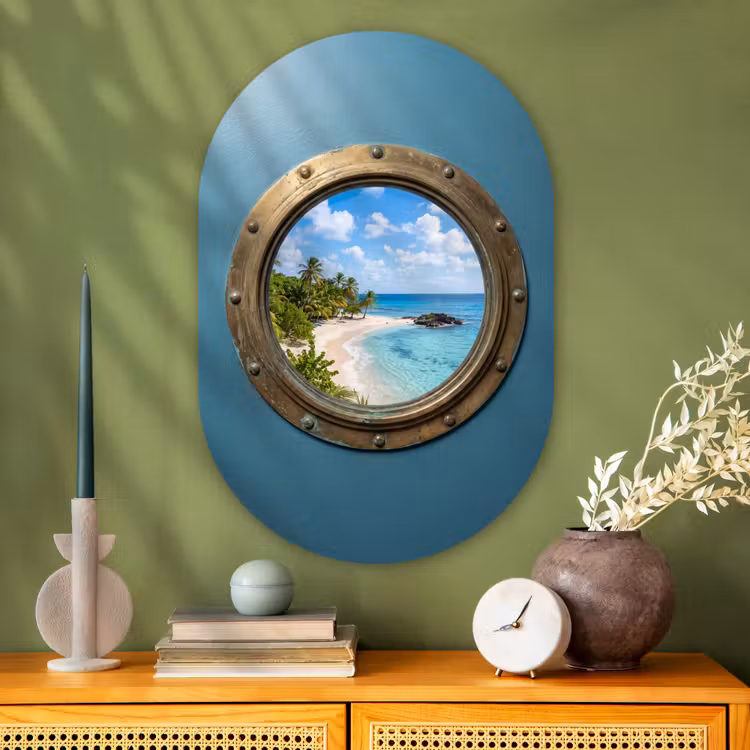 Glasbild Oval - Patrijspoort – Strand – Meer — 2