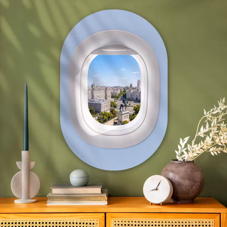 Glasbild Oval - Stadt – Aussicht – Reisen — 2