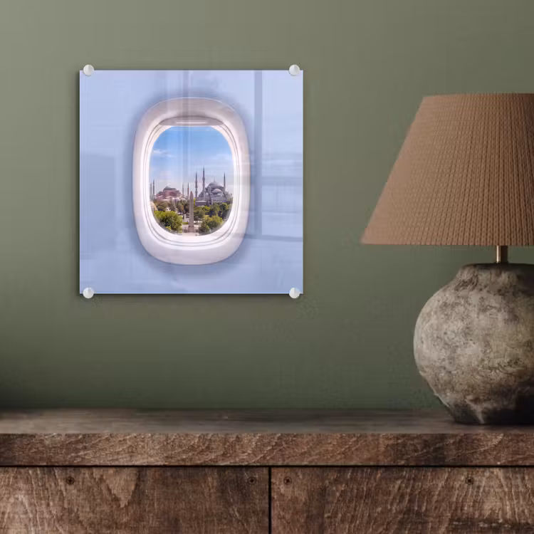 Glasbild - Flugzeugfenster – Stadt – Reise — 4