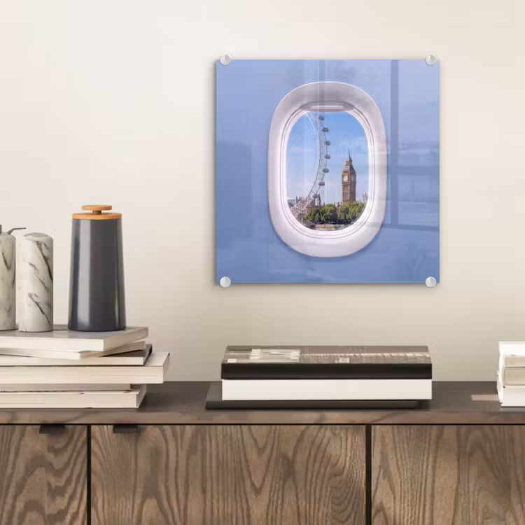 Glasbild - Riesenrad – Turm – Stadt — 2