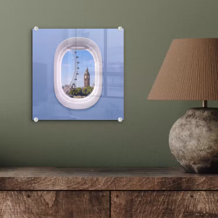 Glasbild - Riesenrad – Turm – Stadt — 4
