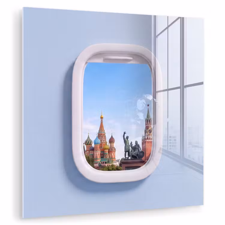 Glasbild - Stadtansicht – Fenster – Reise — 1