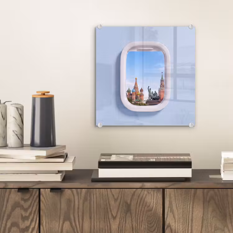 Glasbild - Stadtansicht – Fenster – Reise — 2
