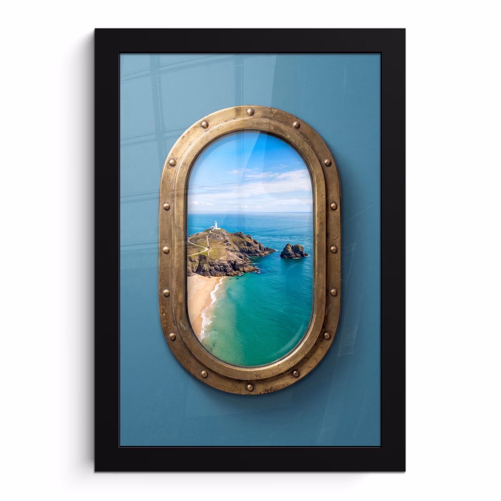 Bilder mit Rahmen - Leuchtturm – Küste – Meer — 1