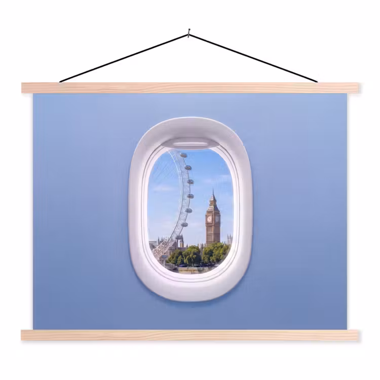 Stoffbild - Riesenrad – Turm – Stadt — 1