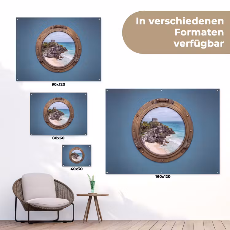 Gartenposter - Gebäude – Strand – Meer — 6