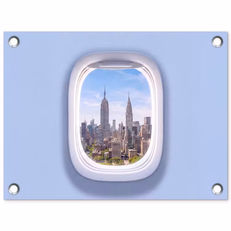 Gartenposter - Stadt – Flugzeug – Aussicht — 1
