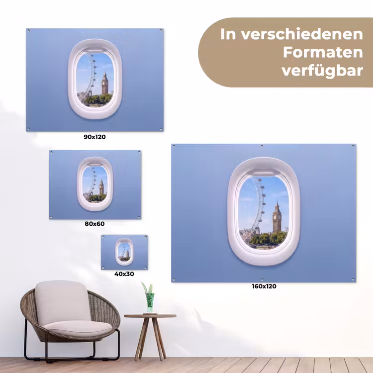 Gartenposter - Riesenrad – Turm – Stadt — 6
