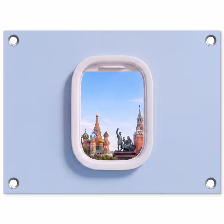 Gartenposter - Stadtansicht – Fenster – Reise — 1