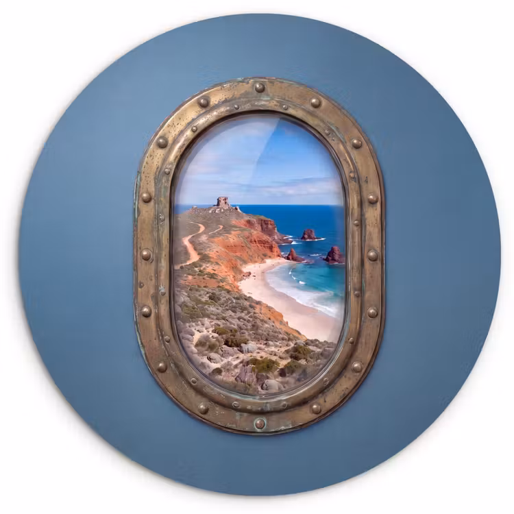 Glasbild Rund - Patrijspoort – Küste – Meer — 1