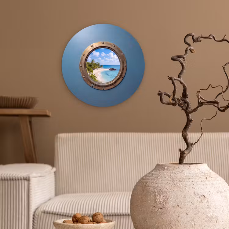 Glasbild Rund - Patrijspoort – Strand – Meer — 2