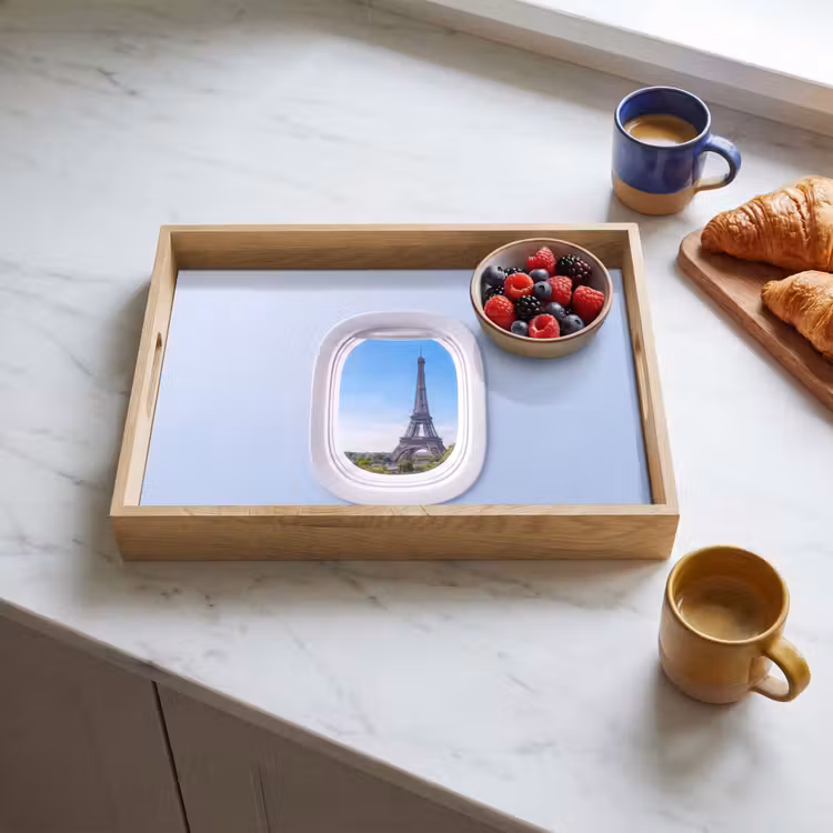 Tablett - Eiffelturm – Flugzeugfenster – Reisen — 4