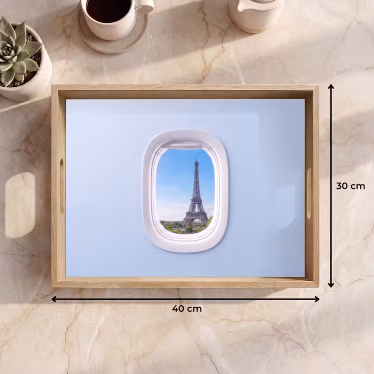 Tablett - Eiffelturm – Flugzeugfenster – Reisen — 9