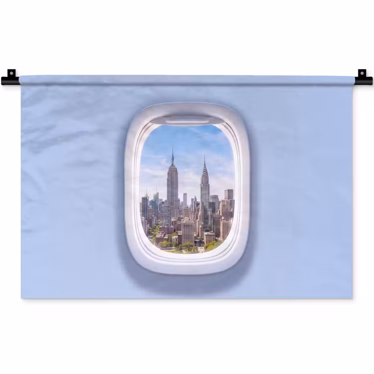 Wandteppich - Stadt – Flugzeug – Aussicht — 1
