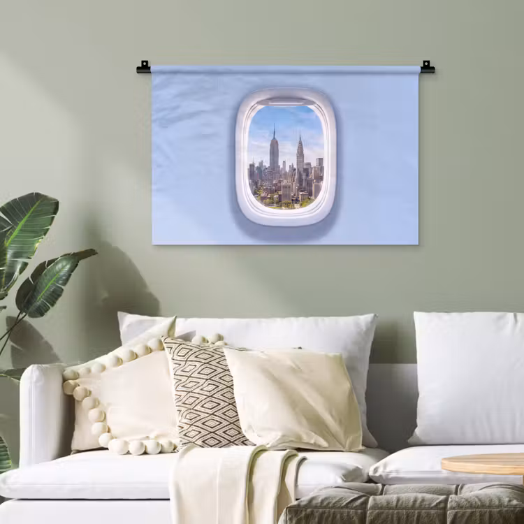 Wandteppich - Stadt – Flugzeug – Aussicht — 4