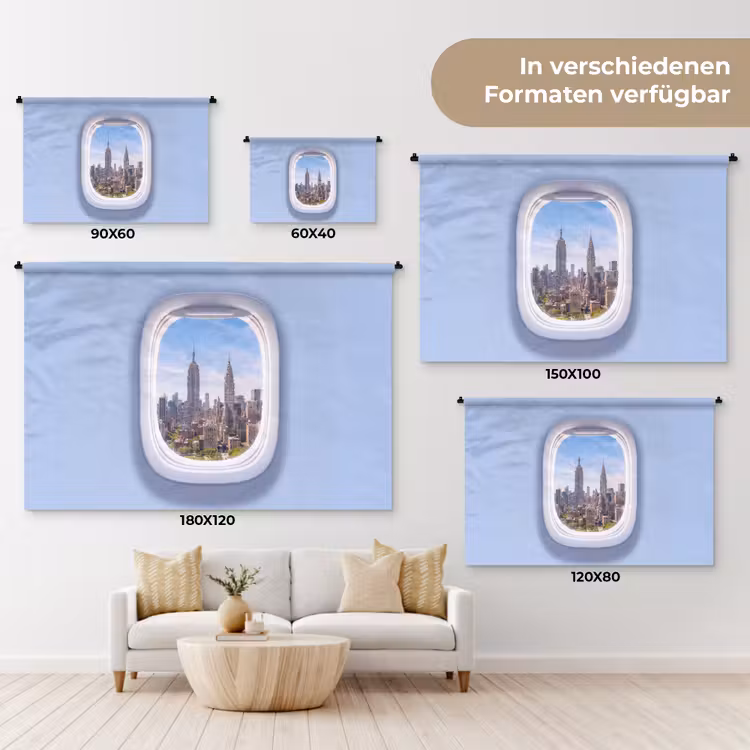 Wandteppich - Stadt – Flugzeug – Aussicht — 8