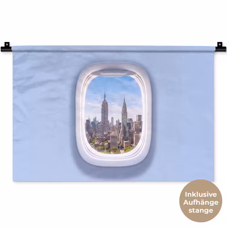 Wandteppich - Stadt – Flugzeug – Aussicht — 9