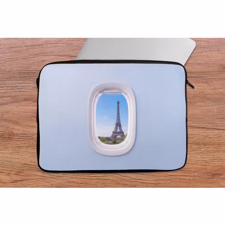 Laptop hülle - Eiffelturm – Flugzeugfenster – Reisen — 2