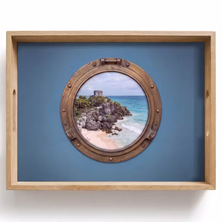 Tablett - Gebäude – Strand – Meer — 1