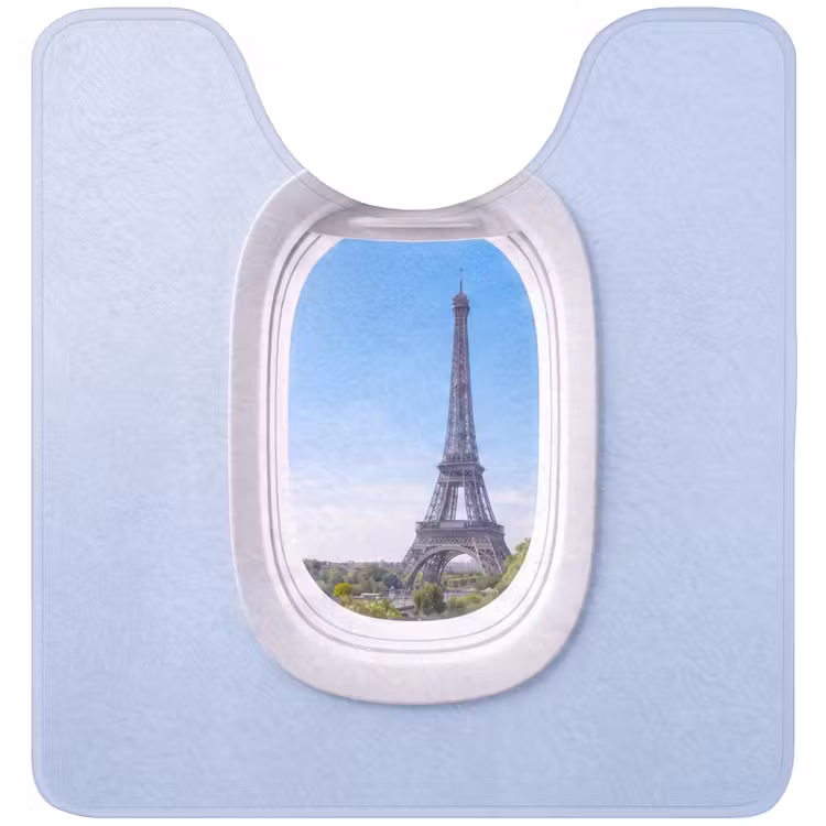 WC Vorleger - Eiffelturm – Flugzeugfenster – Reisen — 1