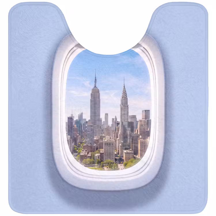WC Vorleger - Stadt – Flugzeug – Aussicht — 1
