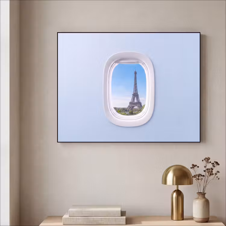 Art Frame - Eiffelturm – Flugzeugfenster – Reisen — 4