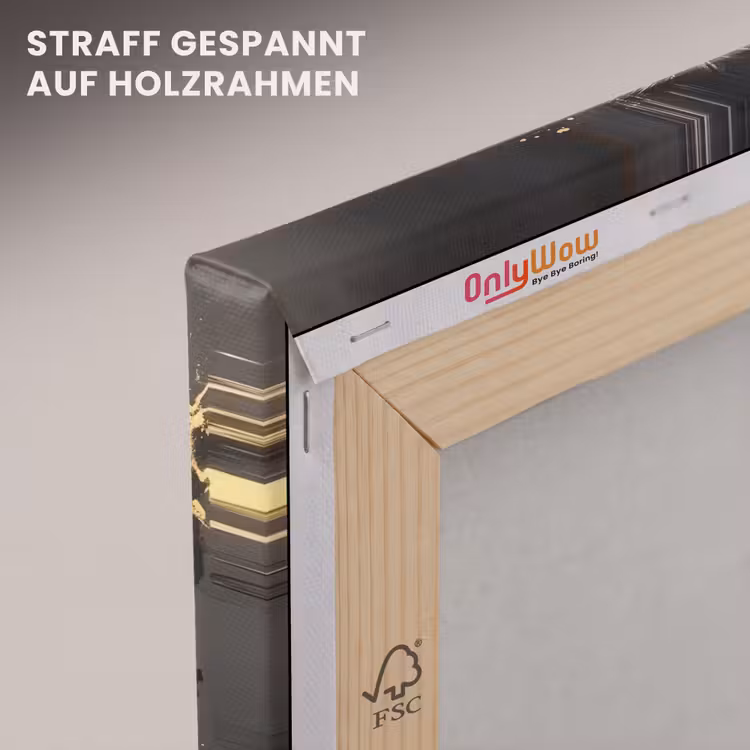 Leinwandbild - Löwe - Porträt - Farbkleckse - Grau — 5