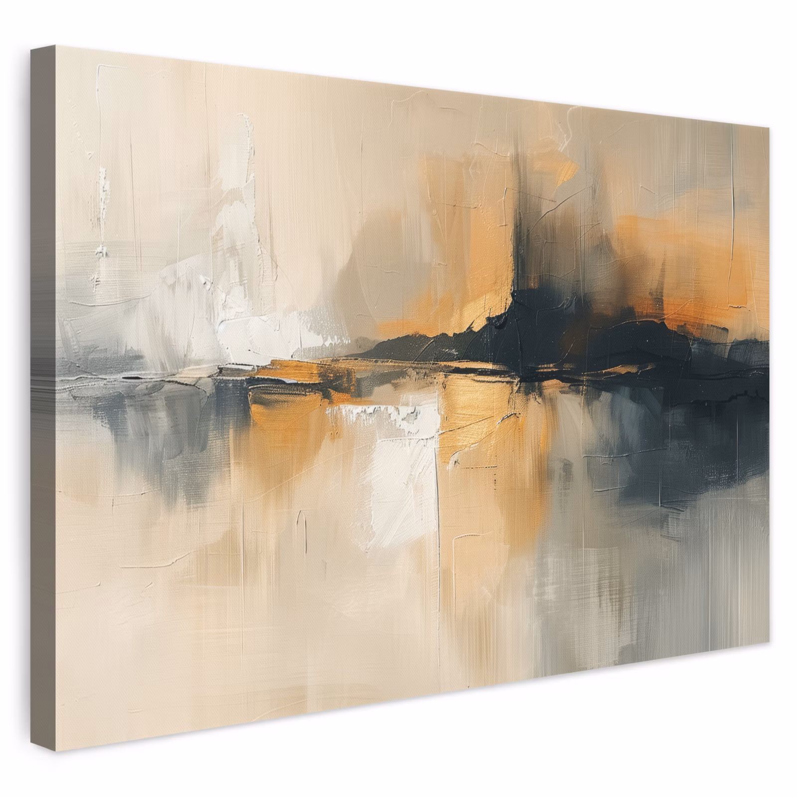 Leinwandbild - Moderne Kunst - Abstrakt - Schwarz — 1