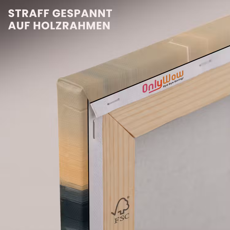Leinwandbild - Moderne Kunst - Abstrakt - Schwarz — 5