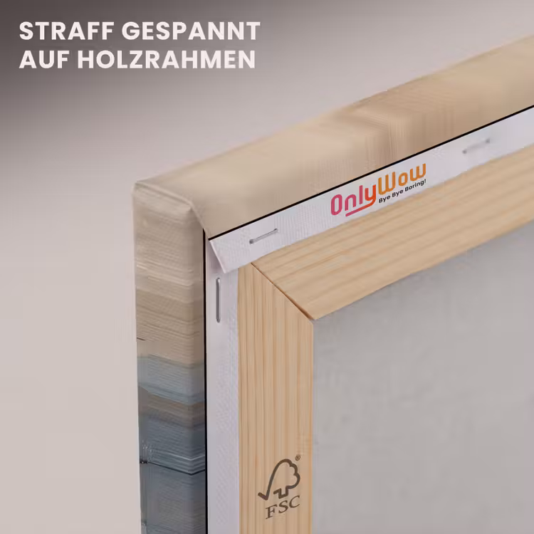 Leinwandbild - Abstrakt - Modern - Beige - Ästhetisch - Gold — 5