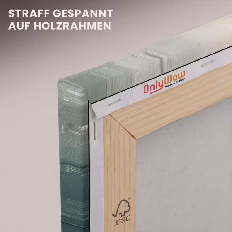 Leinwandbild - Grün - Modern - Abstrakt - Gold — 5
