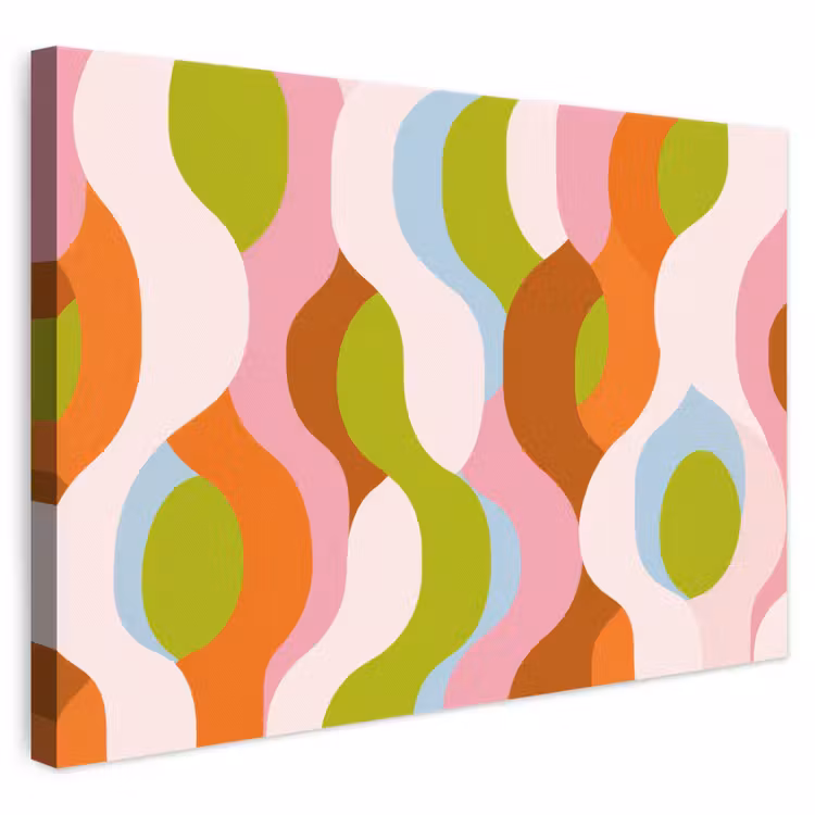 Leinwandbild - Abstrakt - Formen - Rosa — 1
