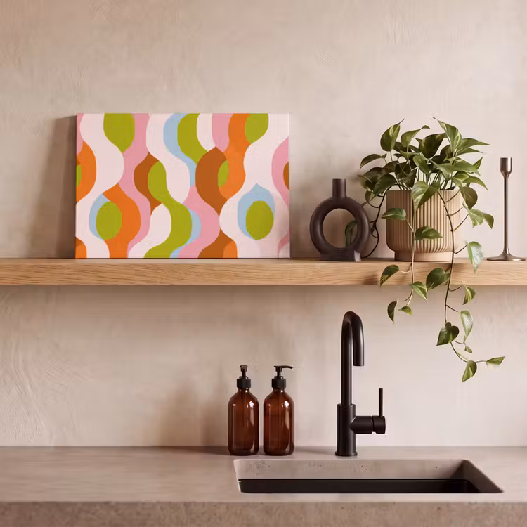 Leinwandbild - Abstrakt - Formen - Rosa — 3