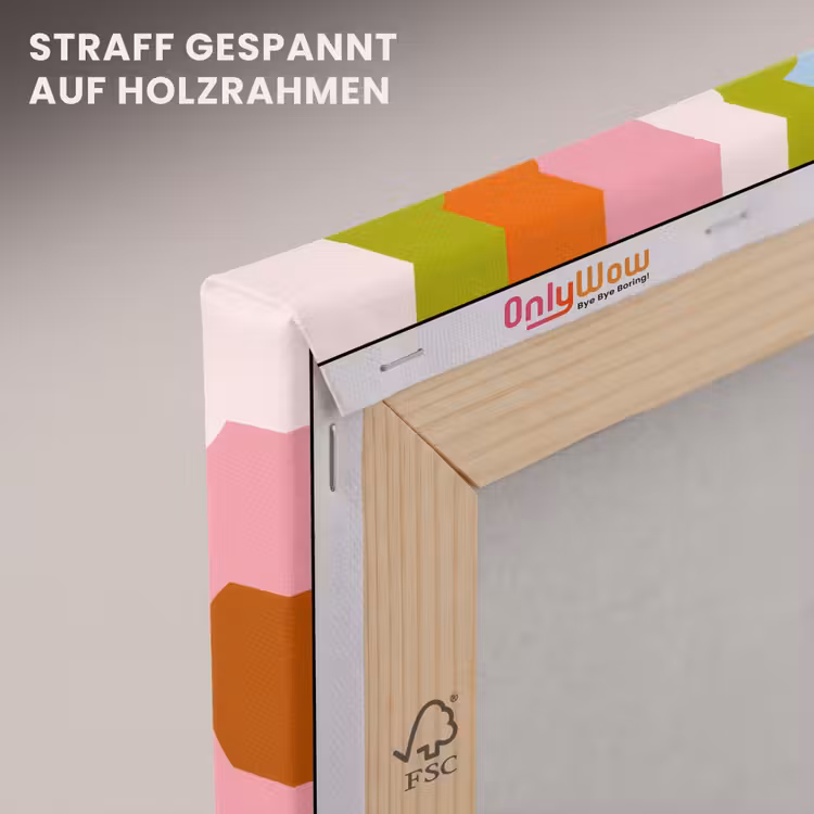 Leinwandbild - Abstrakt - Formen - Rosa — 5