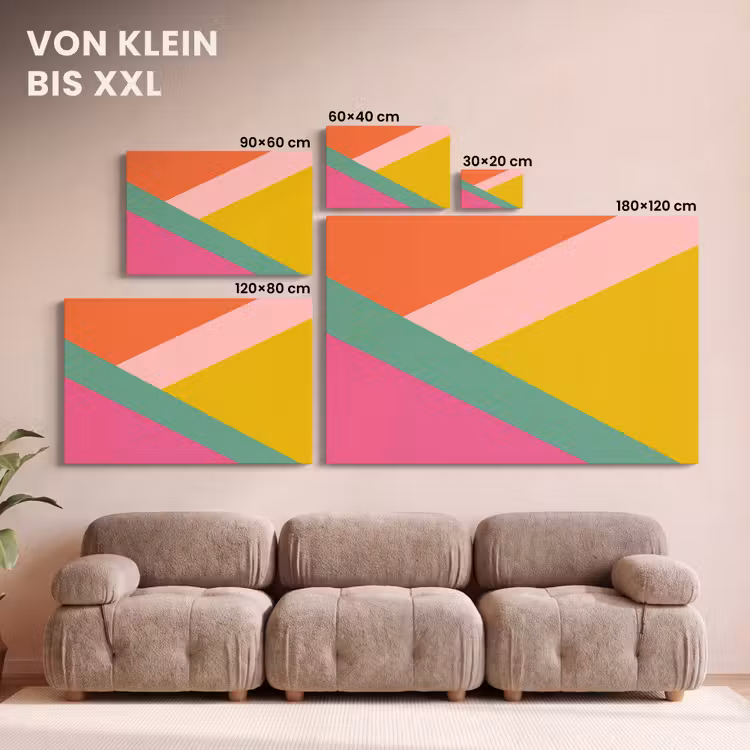 Leinwandbild - Dreiecke - Bunt - Abstrakt — 6