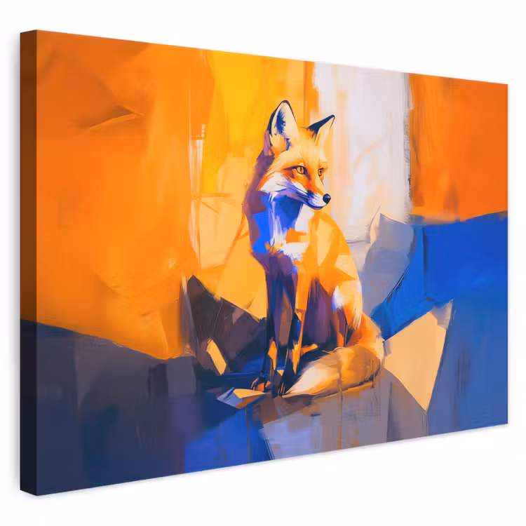 Leinwandbild - Fuchs - Orange - Formen - Abstrakt — 1