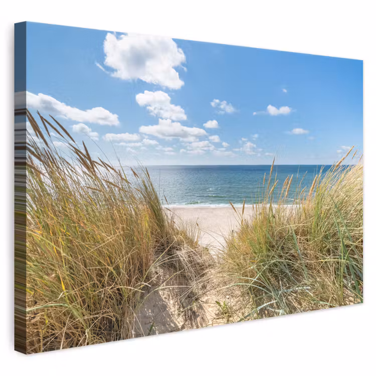 Leinwandbild - Düne - Gras - Meer - Strand — 1