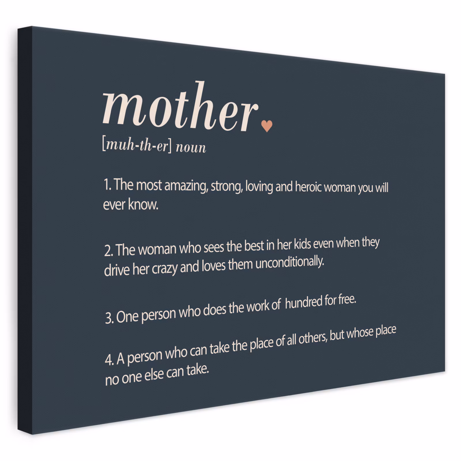 Leinwandbild - Mum Definition - Mutter - Zitate - Sprichwörter — 1
