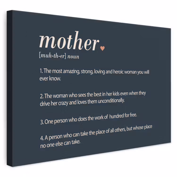 Leinwandbild - Mum Definition - Mutter - Zitate - Sprichwörter — 1
