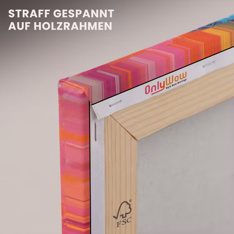 Leinwandbild - Graffiti - Schimpanse - Affe - Brille - Farbenfroh — 5