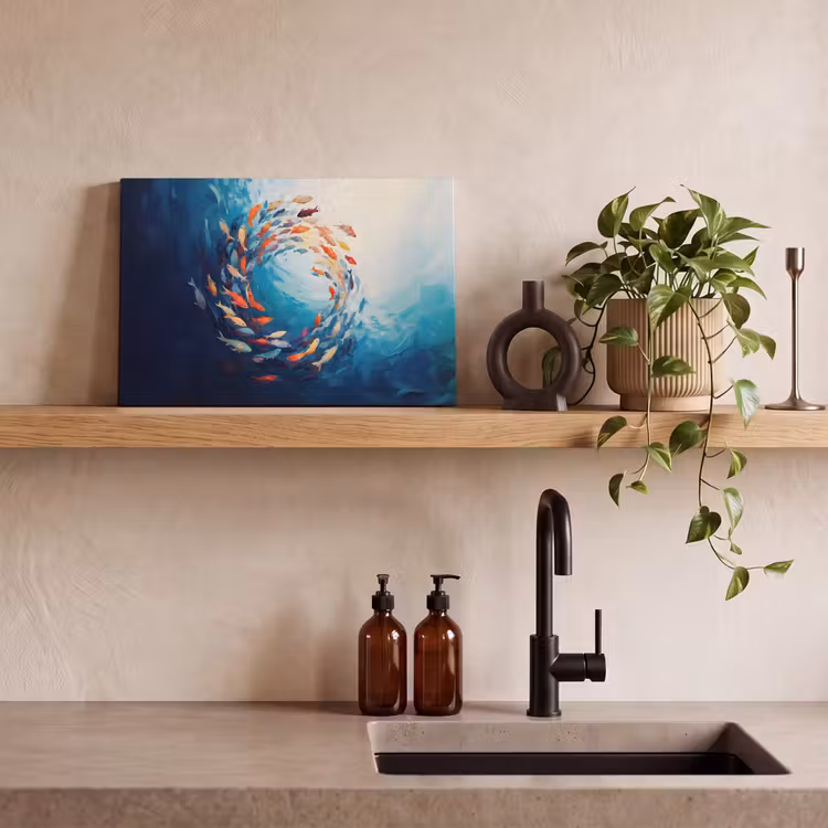 Leinwandbild - Meer - Fische - Bunt - Dynamisch — 3