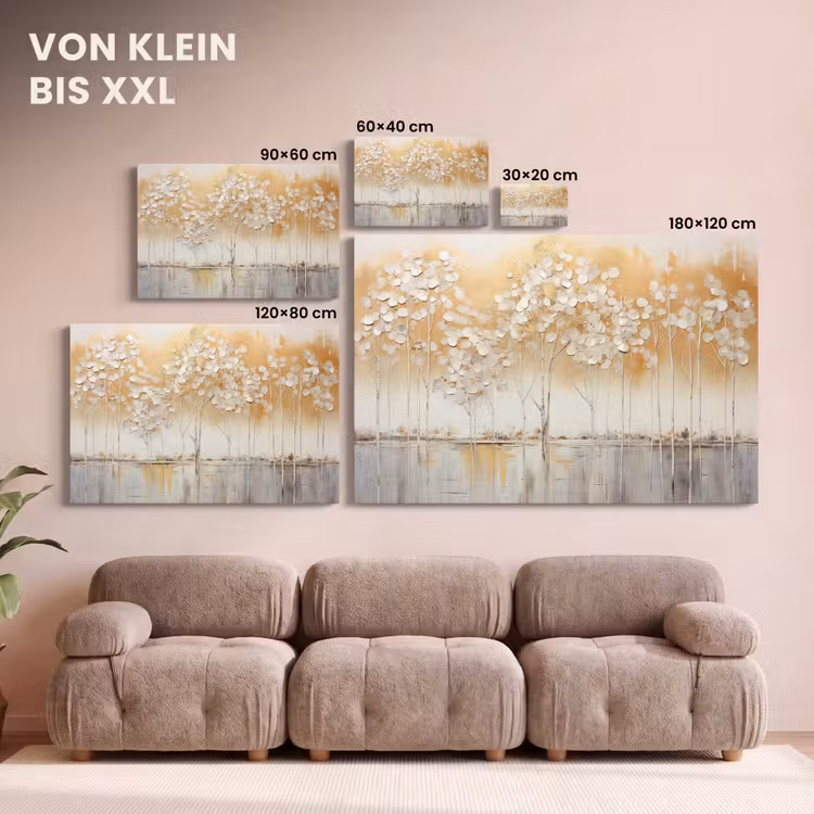 Leinwandbild - Bäume - Kunst - Acryl - Natur — 6