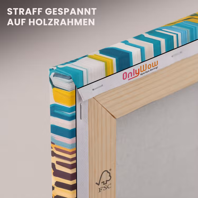 Leinwandbild - Leopard - Bunt - Tropisch — 5