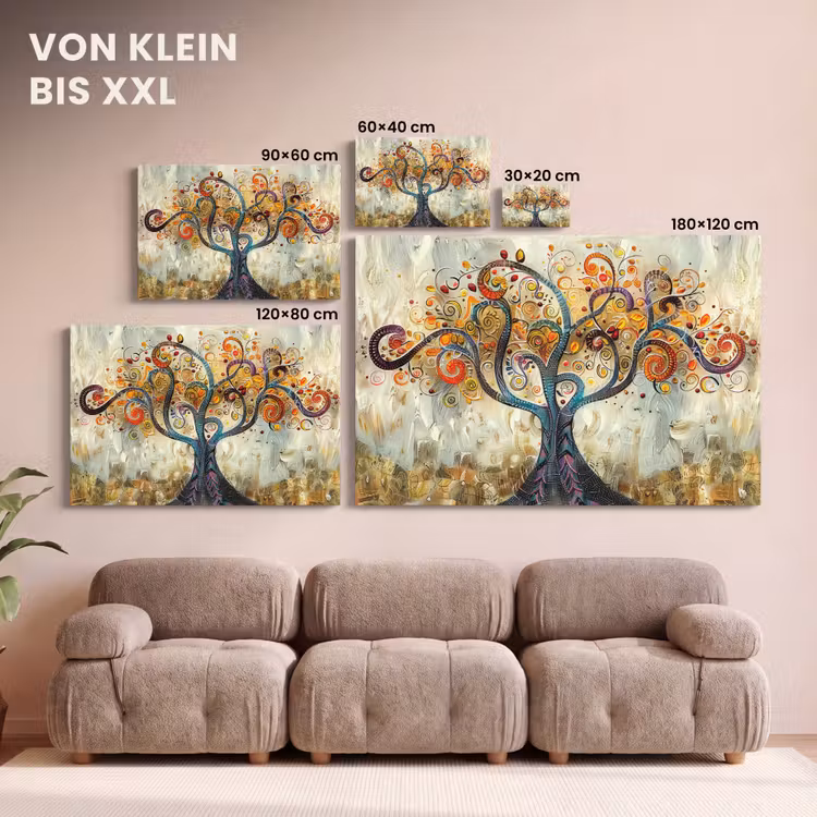 Leinwandbild - Kunst - Baum des Lebens - Botanisch - Abstrakt — 6