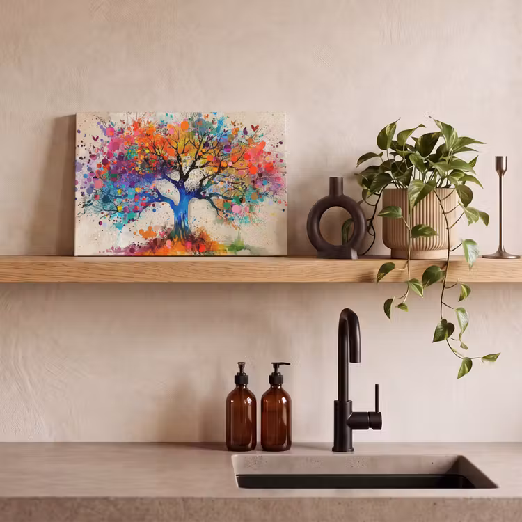 Leinwandbild - Baum des Lebens - Natur - Farbenfroh - Baum — 3